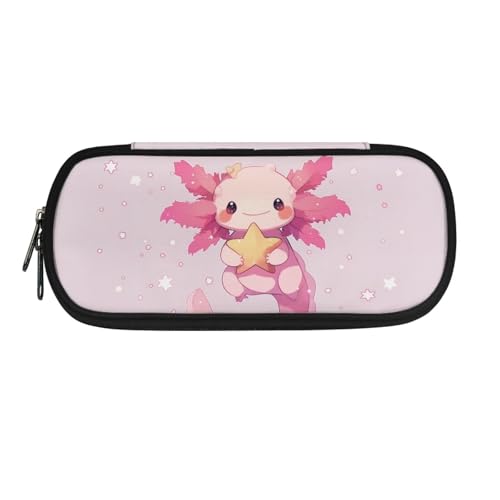 HUIACONG Federmäppchen für Mädchen, Federmäppchen, leichtes Federmäppchen, ästhetisches Federmäppchen, Axolotl Star, Einheitsgröße, Federmäppchen von HUIACONG