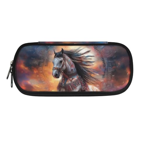 HUIACONG Federmäppchen für Mädchen, Federmäppchen, leichtes Federmäppchen, ästhetisches Federmäppchen, Westernpferd, Einheitsgröße, Federmäppchen von HUIACONG