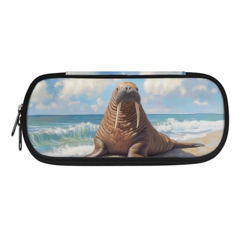 HUIACONG Federmäppchen für Mädchen Sekundarschule Federmäppchen Federmäppchen Aesthetic Kinder Federmäppchen, Seesiegel, Einheitsgröße, Federmäppchen von HUIACONG