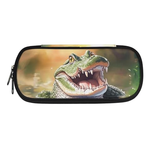 HUIACONG Federmäppchen für Mädchen Sekundarschule Federmäppchen Federmäppchen Aesthetic Kinder Federmäppchen, krokodil, Einheitsgröße, Federmäppchen von HUIACONG