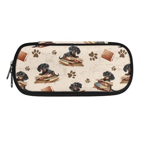HUIACONG FoKids Federmäppchen, ästhetisches Federmäppchen, Federmäppchen, Kinder, Pemcil Case, Dackelbuch Hundepfote, Einheitsgröße, Federmäppchen von HUIACONG