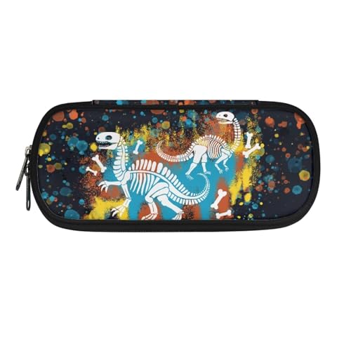 HUIACONG FoKids Federmäppchen, ästhetisches Federmäppchen, Federmäppchen, Kinder, Pemcil Case, Dinosaurier-Batikfärbung, Einheitsgröße, Federmäppchen von HUIACONG