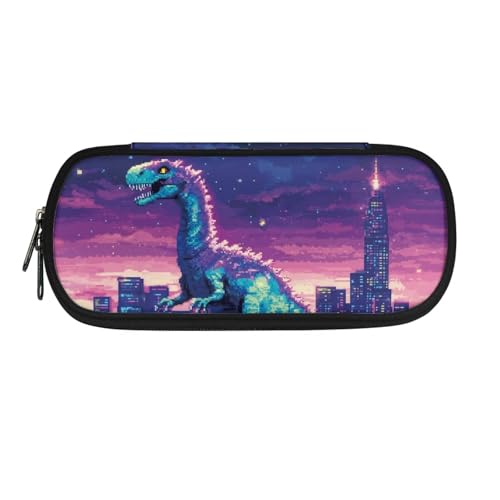 HUIACONG FoKids Federmäppchen, ästhetisches Federmäppchen, Federmäppchen, Kinder, Pemcil Case, Dinosaurier-Neon, Einheitsgröße, Federmäppchen von HUIACONG