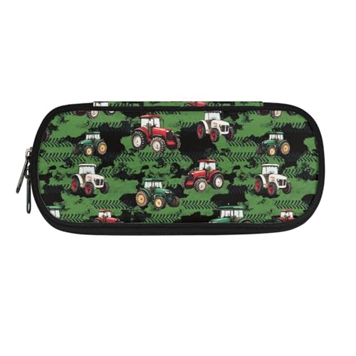 HUIACONG FoKids Federmäppchen, ästhetisches Federmäppchen, Federmäppchen, Kinder, Pemcil Case, Traktor Camo Green, Einheitsgröße, Federmäppchen von HUIACONG