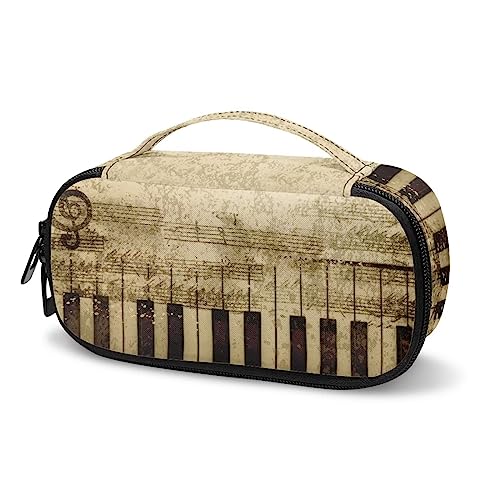 HUIACONG Piano Key Staff Diabetiker Isolierter Organizer Beige Epipen Tragetasche mit Isolationsfutter Tragbare Insulin-Kühler Reisetasche von HUIACONG