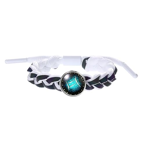 HUIANGLIYG 12 Sternbild Armbänder mit Sternenhimmel, Verstellbar, Handgefertigt, Gedreht, Geflochtenes Seil, Retro Punk Armband mit Sternzeichen Konstellation, Schmuck, Geschenk für Frauen und Mä von HUIANGLIYG