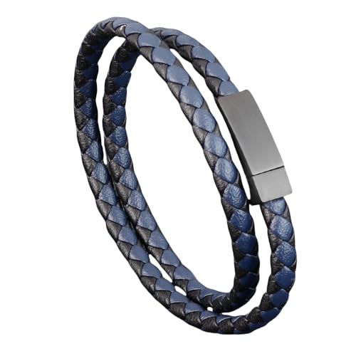 HUIANGLIYG Herren Armband,Herren Armband Aus Doppeltem Lederseil, Handgefertigt, Geflochten, Wickel Stil, Einfaches Zweifarbiges Gewebe, Stapelbarer Armreif, Geschenk für Jungen und Ihn, Accessoire HUIANGLIYG Herren Armband,Herren Armband Aus Doppeltem Lederseil, Handgefertigt, Geflochten, Wickel Stil, Einfaches Zweifarbiges Gewebe, Stapelbarer Armreif, Geschenk für Jungen und Ihn, Accessoire von HUIANGLIYG