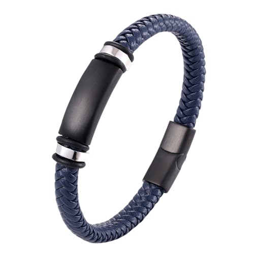 HUIANGLIYG Lederarmband Herren,Handgefertigtes Geflochtenes Echtlederarmband für Herren, Trendiger Gedrehter Gewebter Armreif mit Magnetverschluss, Vintage Punk Armbandschmuck, Geschenkidee für De HUIANGLIYG Lederarmband Herren,Handgefertigtes Geflochtenes Echtlederarmband für Herren, Trendiger Gedrehter Gewebter Armreif mit Magnetverschluss, Vintage Punk Armbandschmuck, Geschenkidee für De von HUIANGLIYG