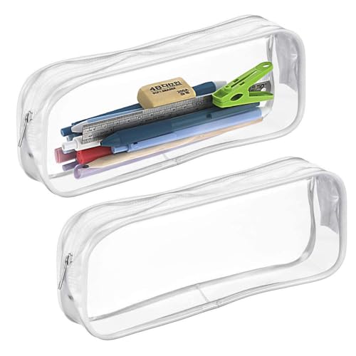 HUIBOHOU Federmäppchen für Damen und Herren, Federmäppchen, tragbares Schreibwaren-Federmäppchen für Büro, großes Federmäppchen, weiß, Koreanisch von HUIBOHOU