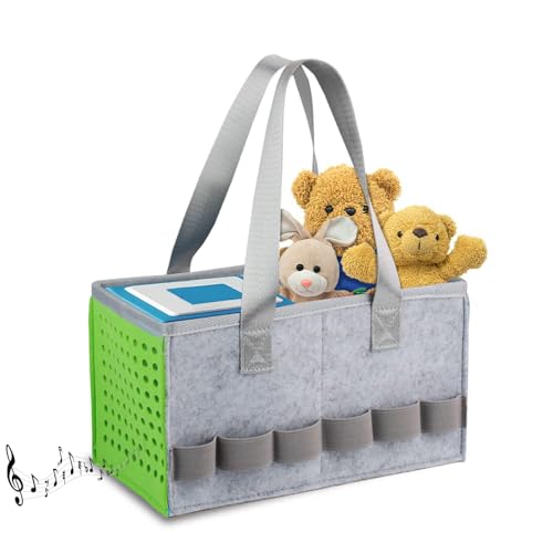 HUIBOHOU Toniebox-Tasche für Starter-Set und Zubehör, Filz-Organizer-Tasche mit Griff, grün, Klassisch von HUIBOHOU