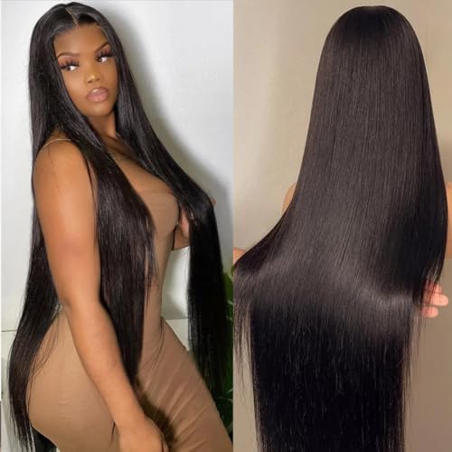 HUICHU 13 x 6 Front-Perücken, glatt, Echthaar, transparent, mit Spitzenfront, Echthaar-Perücken für Frauen, ohne Klebstoff, menschliches Haar vor Arran HUICHU 13 x 6 Front-Perücken, glatt, Echthaar, transparent, mit Spitzenfront, Echthaar-Perücken für Frauen, ohne Klebstoff, menschliches Haar vor Arran von HUICHU