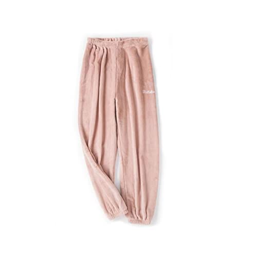 HUIEYE Damen Lange Warme Freizeithose Haushose,Unisex Soft Fleece Pyjamahose,Winter Schlafanzughose Freizeithose Fleece Hose Sporthose Plüsch Warm Loose Lässig Hose Geeignet für Gewicht40-70kg(rosa) HUIEYE Damen Lange Warme Freizeithose Haushose,Unisex Soft Fleece Pyjamahose,Winter Schlafanzughose Freizeithose Fleece Hose Sporthose Plüsch Warm Loose Lässig Hose Geeignet für Gewicht40-70kg(rosa) von HUIEYE