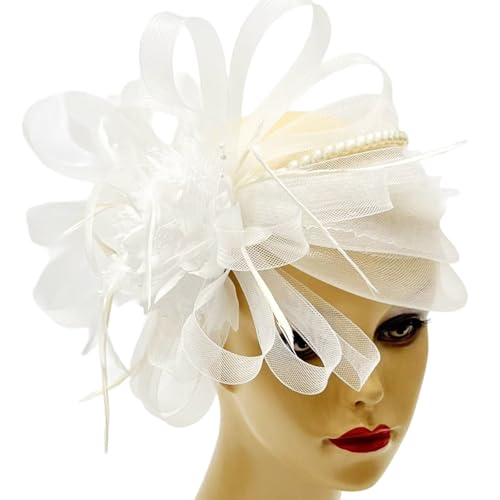 HUIFACAI 1920er Jahre Kopfschmuck Mittelalter Perlen Stirnband für Damen Festival Fascinator Haarband für Karneval Party Bühnenauftritte von HUIFACAI