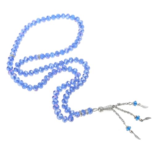 HUIFACAI 9 Farben 99 Perlen Kristall Seil Kette Charm Religiöse Tasbih Gebetskette Armband Damen Herren Schmuck von HUIFACAI