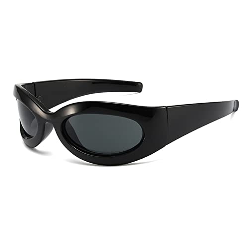 HUIFACAI Sonnenbrille für Mädchen und Jungen, Foto-Requisiten, Steampunk, Reise, Roboter, Brillen, futuristische Brille, Mädchen, Jungen, Teenager, Geschenke, Helles Schwarzgrau, as the pic show von HUIFACAI