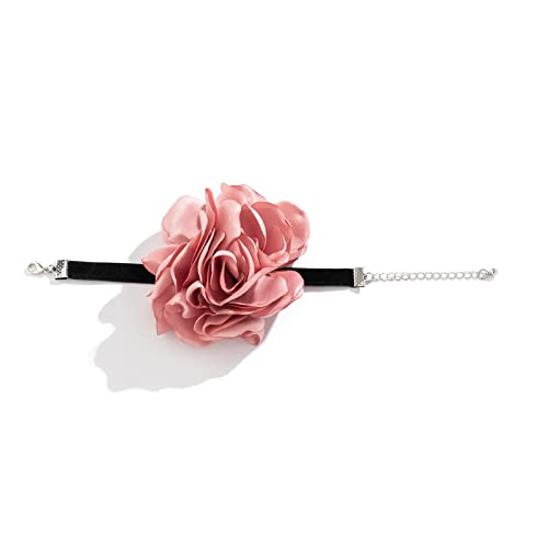 HUIFACAI Übertriebenes Rosen-Schlüsselbein-Kettenarmband für Damen, elegant, verstellbar, Choker-Zubehör von HUIFACAI