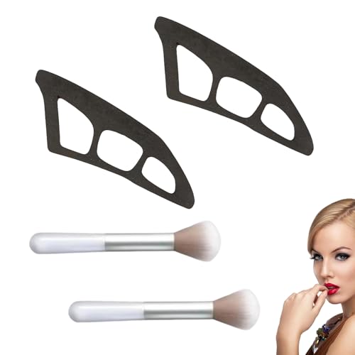 4 Stück Eyetour Lidschatten Schablone Augen-Make-up-Hilfe mit Make-up-Pinsel Quick Make-Up Eyeshadow Tool für Anfänger und Mädchen Lidschattenführer 4 Stück Eyetour Lidschatten Schablone Augen-Make-up-Hilfe mit Make-up-Pinsel Quick Make-Up Eyeshadow Tool für Anfänger und Mädchen Lidschattenführer von HUIHAOEU