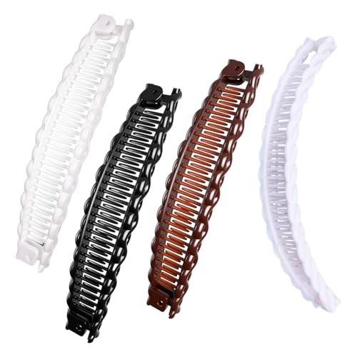 4er Set Banana Clip Vintage Bananen Haarklammer Dekorative Haar Accessoire für Damen Dicke Mittleres Lockiges Glattes Haar 4er Set Banana Clip Vintage Bananen Haarklammer Dekorative Haar Accessoire für Damen Dicke Mittleres Lockiges Glattes Haar von HUIHAOEU