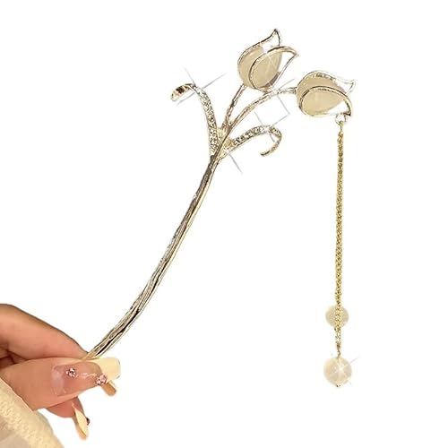 1 x Haarspange im chinesischen Stil für Frauen, Haarnadeln, Blume, handgefertigt, Schmuck, Zubehör, Haarschmuck (14) von HUIJIQX