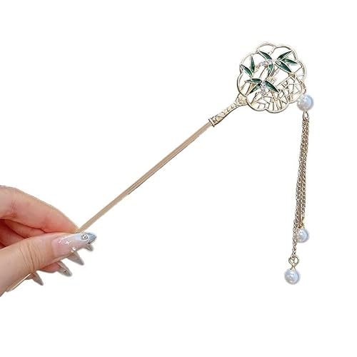 1 x Haarspange im chinesischen Stil für Frauen, Haarnadeln, Blume, handgefertigt, Schmuck, Zubehör, Haarschmuck (15) von HUIJIQX