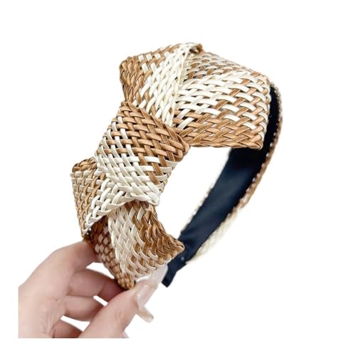 Geflochtenes Haarband, vielseitig einsetzbar, mit Schleife, Haarschmuck (Kaffee 2) von HUIJIQX