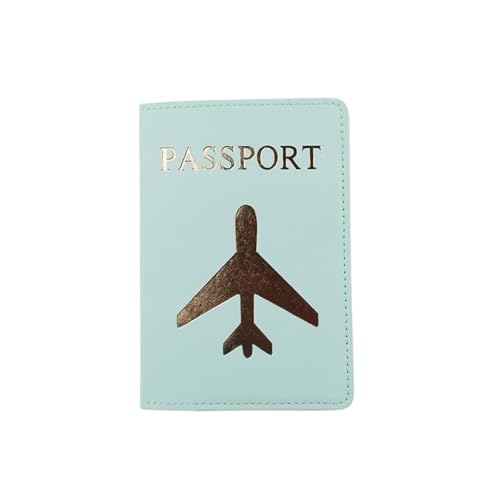 HUIJIQX Reisepasshülle für Paare, Heißprägung, einfaches Flugzeug, für Damen und Herren, Reisepasshülle, modisches Hochzeitsgeschenk, 21, Einheitsgröße von HUIJIQX