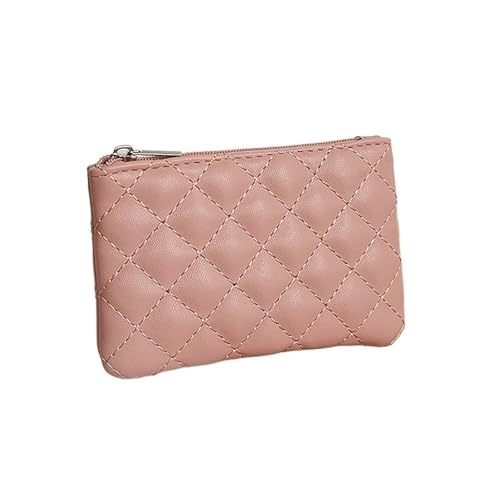 Kleine Geldbörse für Damen, PU-Leder, Reißverschluss, kariert, Geldbörse, Visitenkartenhalter, Mini-Münztasche, rose, Einheitsgröße Kleine Geldbörse für Damen, PU-Leder, Reißverschluss, kariert, Geldbörse, Visitenkartenhalter, Mini-Münztasche, rose, Einheitsgröße von HUIJIQX