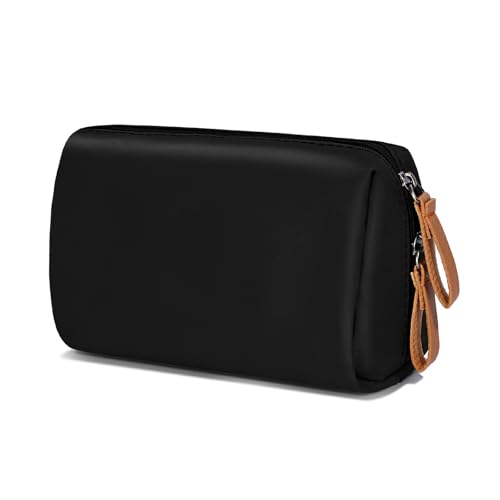 HUIKWAN Reise-Make-up-Tasche, große Kapazität, wasserdichte Kosmetiktasche für Damen, tragbare Kulturbeutel, Make-up-Organizer mit 2 Reißverschlüssen, Schwarz, Einfachheit HUIKWAN Reise-Make-up-Tasche, große Kapazität, wasserdichte Kosmetiktasche für Damen, tragbare Kulturbeutel, Make-up-Organizer mit 2 Reißverschlüssen, Schwarz, Einfachheit von HUIKWAN