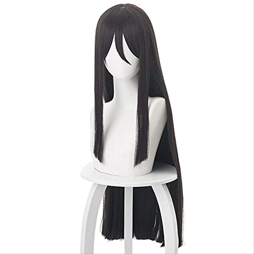 HBYLEE- Wig Anime Cosplay Fate Monarch EL Merro II Event Book Black Brown Long Straight Cosplay Anime Wig[Farbe:Black] von HUISNE