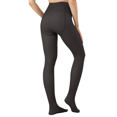 HUISPARK Thermostrumpfhosen FüR Damen Fleece Strumpfhose Winter, Winterstrumpfhose FüR Damen, GefüTterte Strumpfhose Frauen GefäLschte Verdickte Black Transparent-320g von HUISPARK