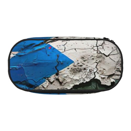 HUIopq Puerto Rico Federmäppchen mit Tapeten-Flaggen-Druck, großes Fassungsvermögen, vielseitiges Federmäppchen, Schule, Büro, Make-up, Reisezubehör, Schwarz , Einheitsgröße, Taschen-Organizer von HUIopq