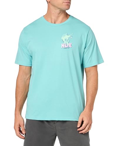 HUK Herren Fishing Graphic T-Shirt, Performance, kurzärmelig, schnelltrocknend Hemd, Sail Bones – Marineblau, Mittel von HUK