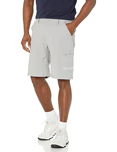 HUK Herren Next Level Schnell Trocknende Performance Angelshorts Shorts, Grau, Groß von HUK