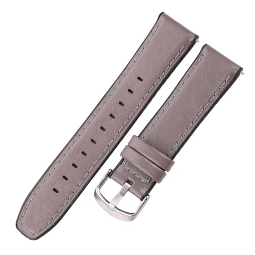 HUKILU yaoqijie 22 mm Uhrenarmband kompatibel mit S2 kompatibel mit S3 Männer Frauen wasserdichte atmungsaktive Echtleder- und Gummiarmbänder lasting(Gris) von HUKILU