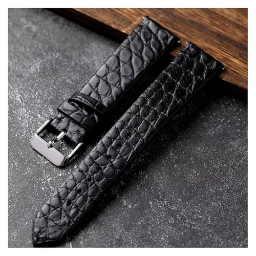 HUKILU yaoqijie Luxus-Alligator-Armband 18 mm 19 mm 20 mm 22 mm Hochwertiges echtes Krokodilleder-Uhrenarmband for Tissot Mido Quick Release lasting(A,18mm) von HUKILU