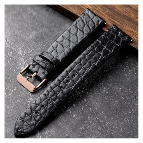 HUKILU yaoqijie Luxus-Alligator-Armband 18 mm 19 mm 20 mm 22 mm Hochwertiges echtes Krokodilleder-Uhrenarmband for Tissot Mido Quick Release lasting(B,18mm) von HUKILU