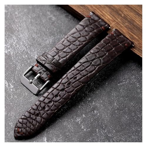 HUKILU yaoqijie Luxus-Alligator-Armband 18 mm 19 mm 20 mm 22 mm Hochwertiges echtes Krokodilleder-Uhrenarmband for Tissot Mido Quick Release lasting(C,19mm) von HUKILU