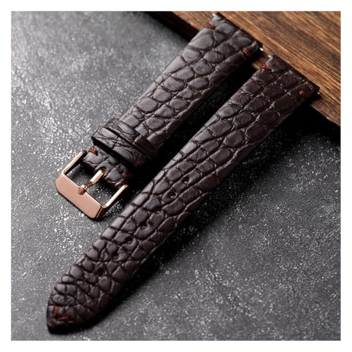 HUKILU yaoqijie Luxus-Alligator-Armband 18 mm 19 mm 20 mm 22 mm Hochwertiges echtes Krokodilleder-Uhrenarmband for Tissot Mido Quick Release lasting(D,19mm) von HUKILU