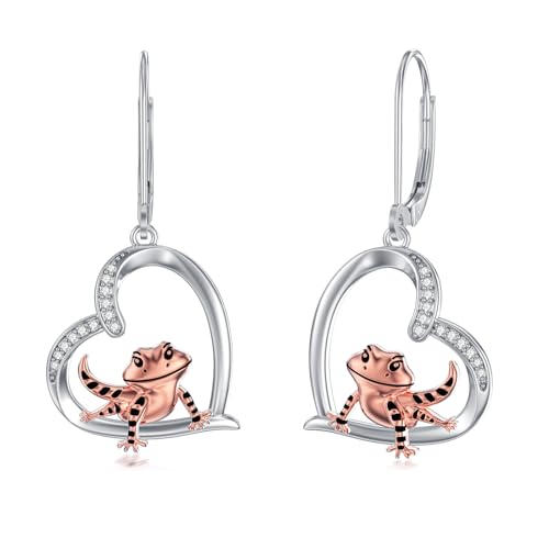 Bartagame Ohrringe Sterlingsilber Eidechsen Ohrringe Bartagamen Schmuck Eidechsen Geschenke für Damen von HUKKUN