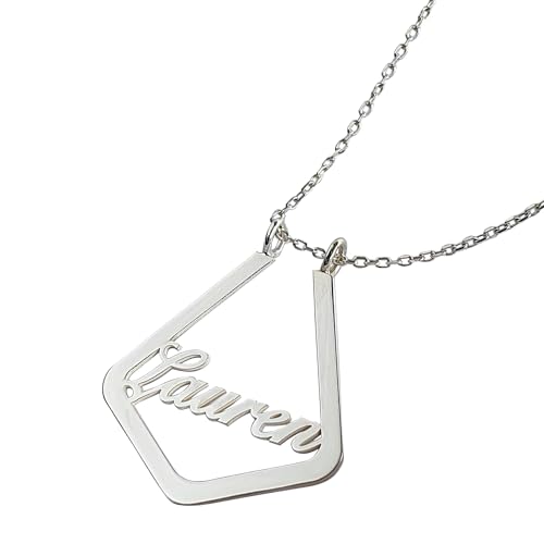 Benutzerdefinierte Ring Halter Halskette Sterling Silber personalisierte Name Verlobungsring Halter Schmuck Geschenk für Frauen von HUKKUN
