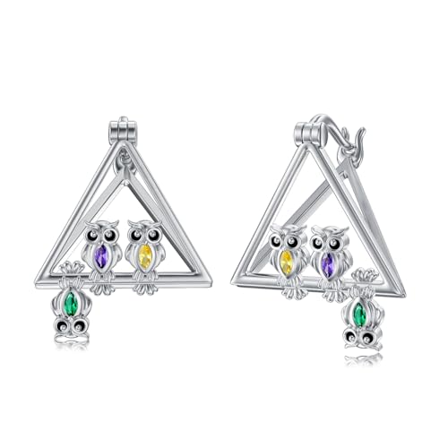 Eule Ohrringe Sterling Silber Eule Dreieck Ohrringe Tiers Chmuck Geschenke Für Frauen Eule Ohrringe Sterling Silber Eule Dreieck Ohrringe Tiers Chmuck Geschenke Für Frauen von HUKKUN