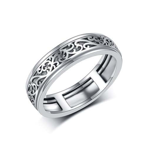 Filigraner Zappelring Sterling Silber Spinner Ring Zappelschmuck Geschenke für Frauen von HUKKUN
