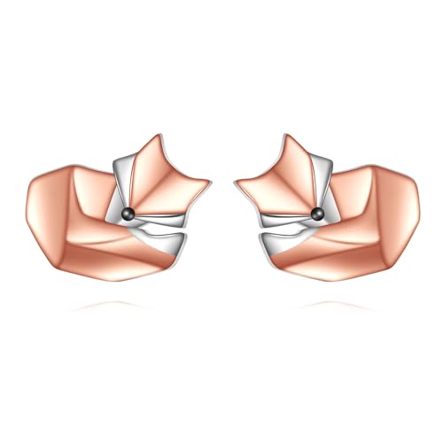 Fuchs Ohrstecker aus Sterlingsilber Niedlicher Tier-Schmuck als Geschenk für Frauen und Töchter von HUKKUN