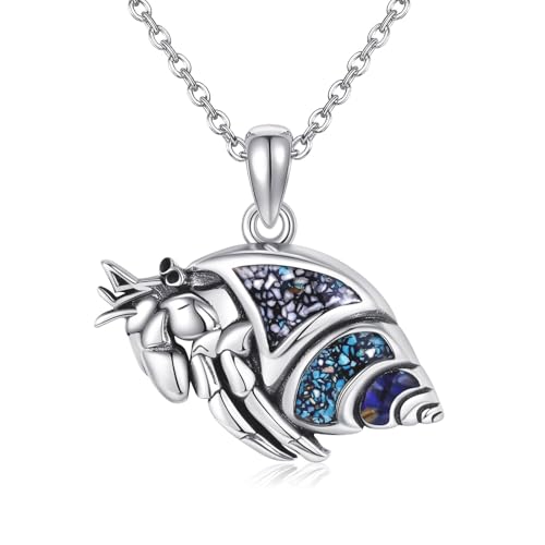 HUKKUN Einsiedlerkrebs Geschenke Krabbe Kette Silber 925 Einsiedlerkrebs Anhänger Halskette Einsiedlerkrebs Schmuck Damen HUKKUN Einsiedlerkrebs Geschenke Krabbe Kette Silber 925 Einsiedlerkrebs Anhänger Halskette Einsiedlerkrebs Schmuck Damen von HUKKUN