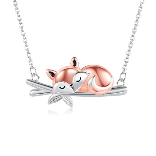 HUKKUN Fuchs Halskette aus Sterling Silber Fuchs AnhängerHalskette für Frauen Fuchsschmuck für Frauen Fuchsliebhaber HUKKUN Fuchs Halskette aus Sterling Silber Fuchs AnhängerHalskette für Frauen Fuchsschmuck für Frauen Fuchsliebhaber von HUKKUN