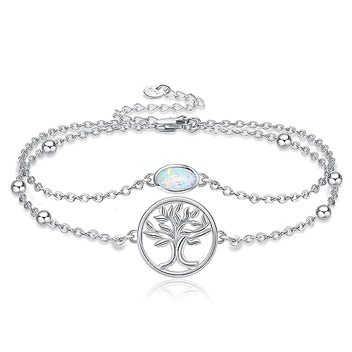 HUKKUN Lebensbaum Armband Damen 925 Sterling Silber Lebensbaum Armband Lebensbaum Schmuck Geschenke für Damen von HUKKUN