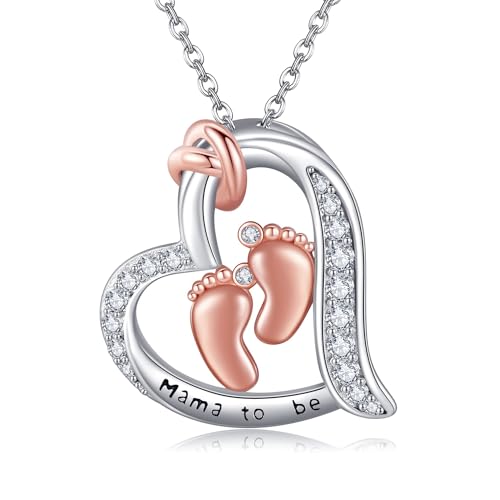 HUKKUN Neues Geschenk für Mütter aus Sterling Silber Herz Mama-zu-sein-Halskette Schwangerschafts Schmuck Geschenk für werdende Mutter HUKKUN Neues Geschenk für Mütter aus Sterling Silber Herz Mama-zu-sein-Halskette Schwangerschafts Schmuck Geschenk für werdende Mutter von HUKKUN