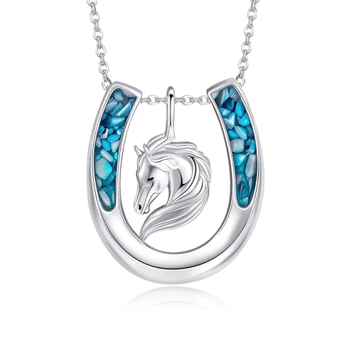 HUKKUN Pferd Halskette Sterling Silber Hufeisen Halskette für Frauen Western Equestrian Jewelry Geschenke HUKKUN Pferd Halskette Sterling Silber Hufeisen Halskette für Frauen Western Equestrian Jewelry Geschenke von HUKKUN