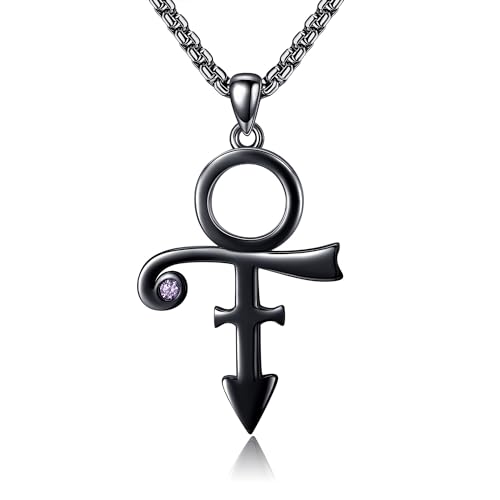 HUKKUN Prinz Symbol Halskette Sterling Silber Prinz Halskette für Männer Prinz Symbol Schmuck für Prinz Fans HUKKUN Prinz Symbol Halskette Sterling Silber Prinz Halskette für Männer Prinz Symbol Schmuck für Prinz Fans von HUKKUN