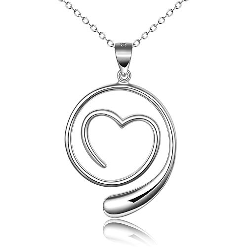 HUKKUN Ringhalter Kette 925 Sterling Silber Hochzeit Verlobungsring Keeper Kette für Frauen Geburtstag Geschenk für Frau von HUKKUN